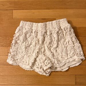 White Lace Women Shorts